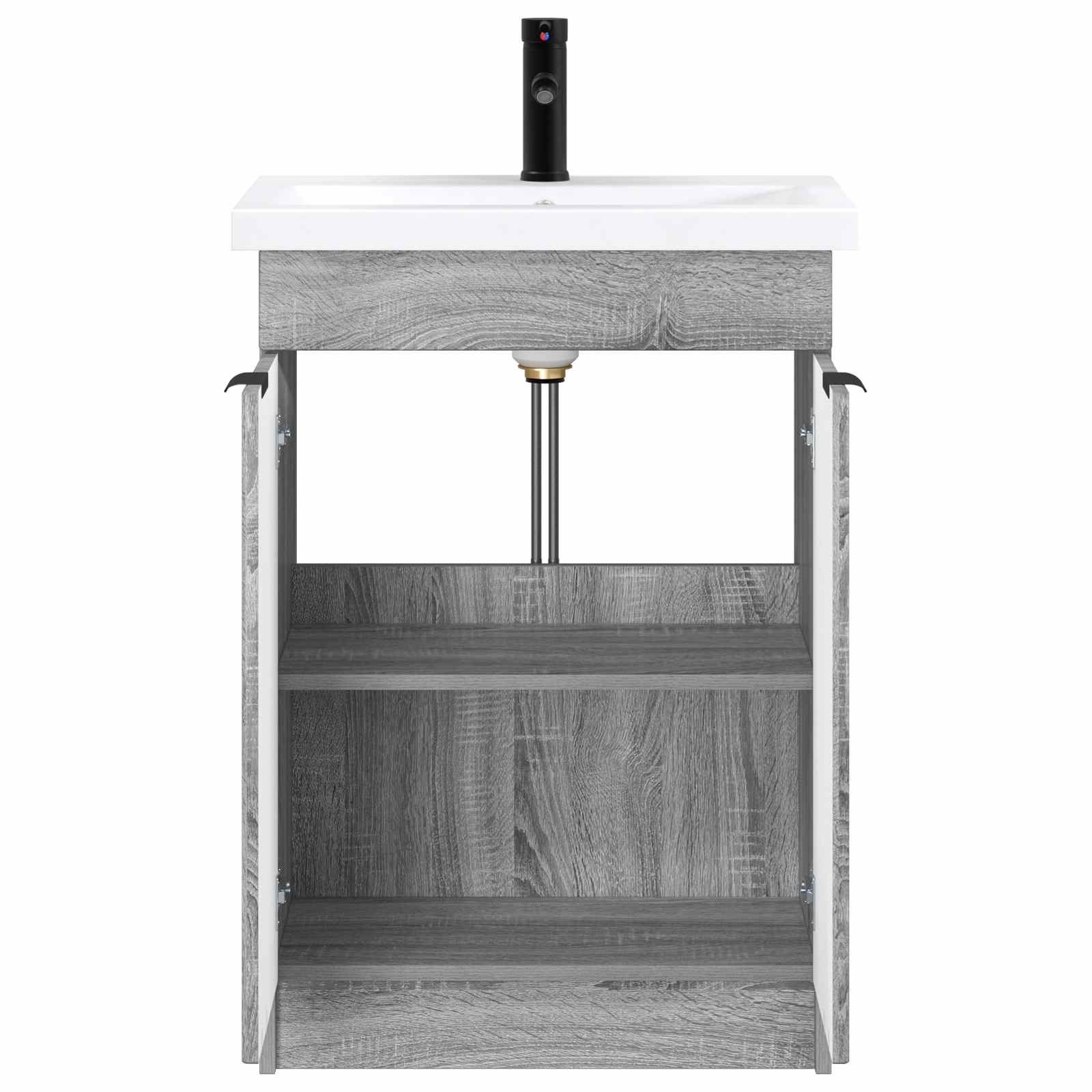 vidaXL Bathroom Furniture Set Grey Sonoma 78.5 x 37.5 x 81 cm 3