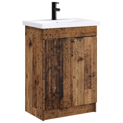 vidaXL Bathroom Furniture Set Old Wood 78.5 x 37.5 x 81 cm 2