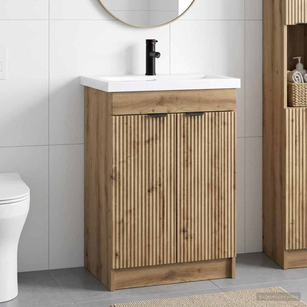 vidaXL Bathroom Furniture Set Artisan Oak 78.5 x 37.5 x 81 cm 1