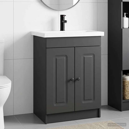 vidaXL Bathroom Furniture Set Black 78.5 x 37.5 x 81 cm 1