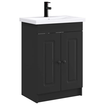 vidaXL Bathroom Furniture Set Black 78.5 x 37.5 x 81 cm 2