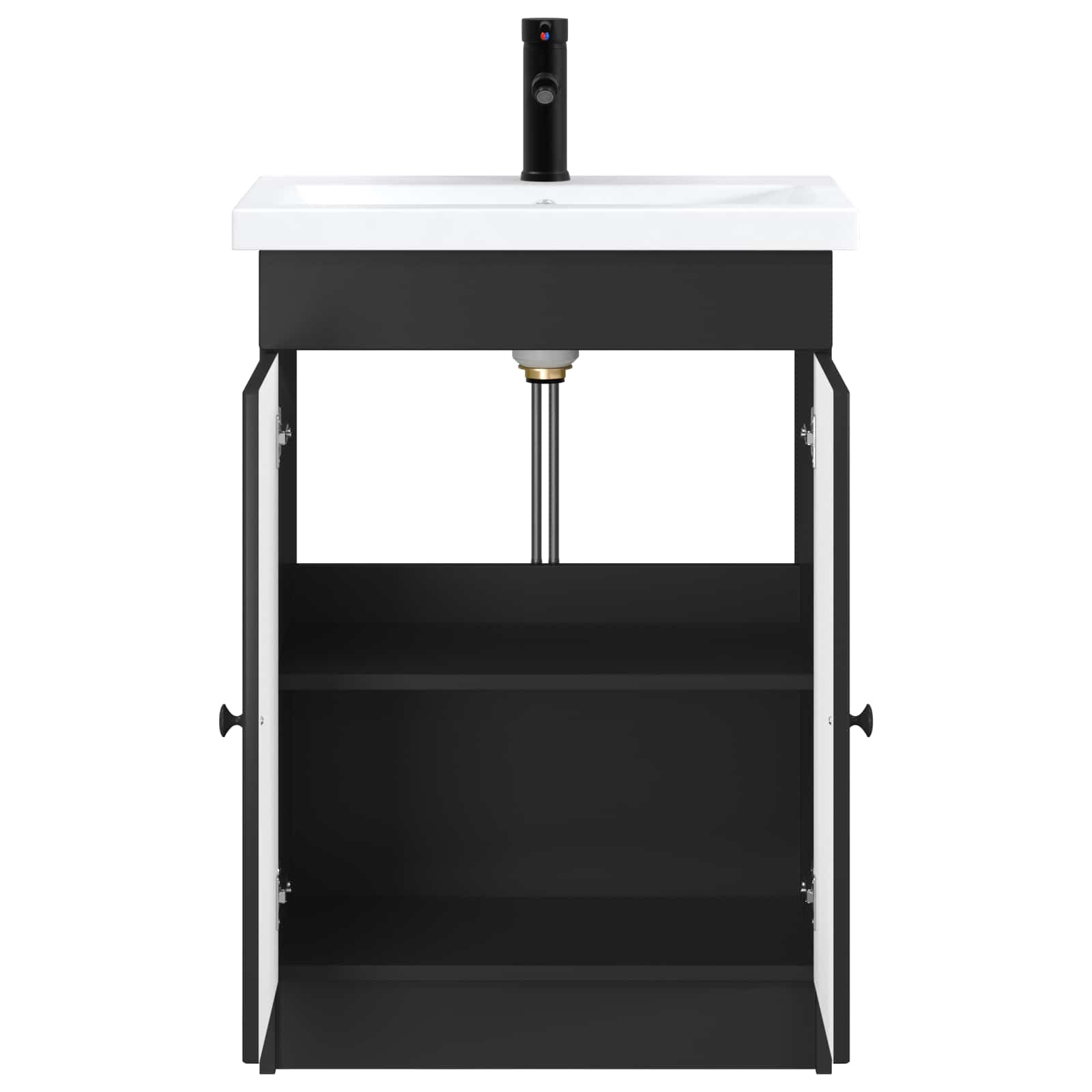 vidaXL Bathroom Furniture Set Black 78.5 x 37.5 x 81 cm 3