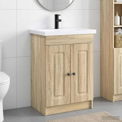 vidaXL Bathroom Furniture Set Sonoma Oak 78.5 x 37.5 x 81 cm 1