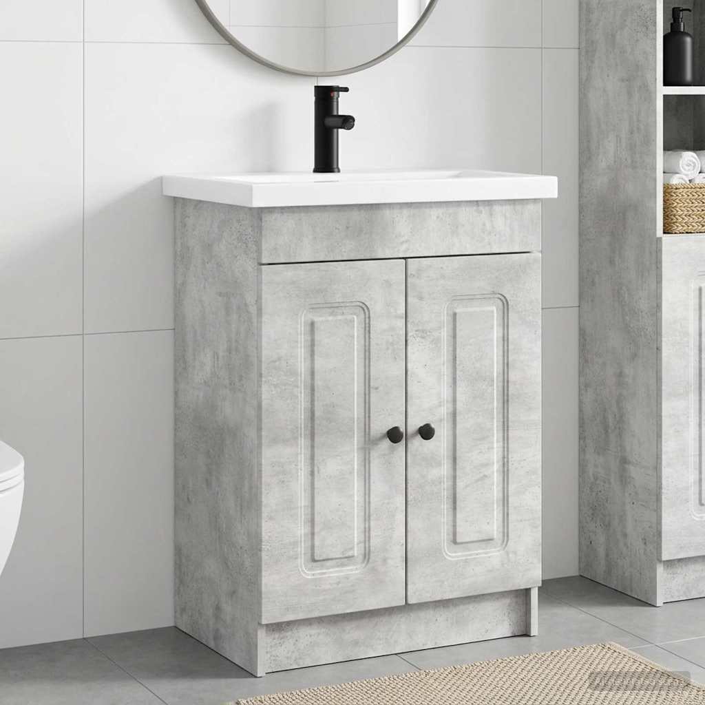 vidaXL Bathroom Furniture Set Concrete Grey 78.5 x 37.5 x 81 cm 1