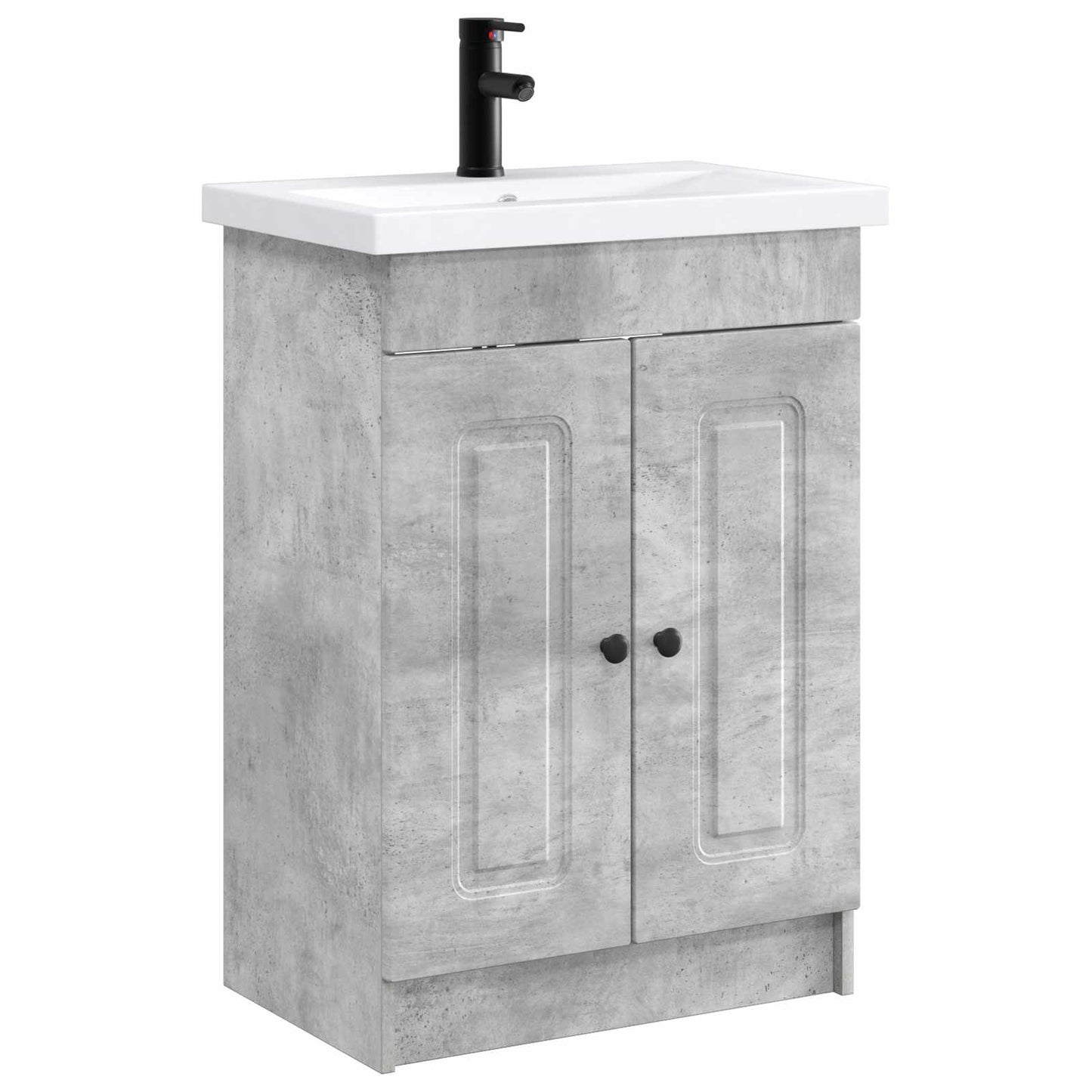 vidaXL Bathroom Furniture Set Concrete Grey 78.5 x 37.5 x 81 cm 2