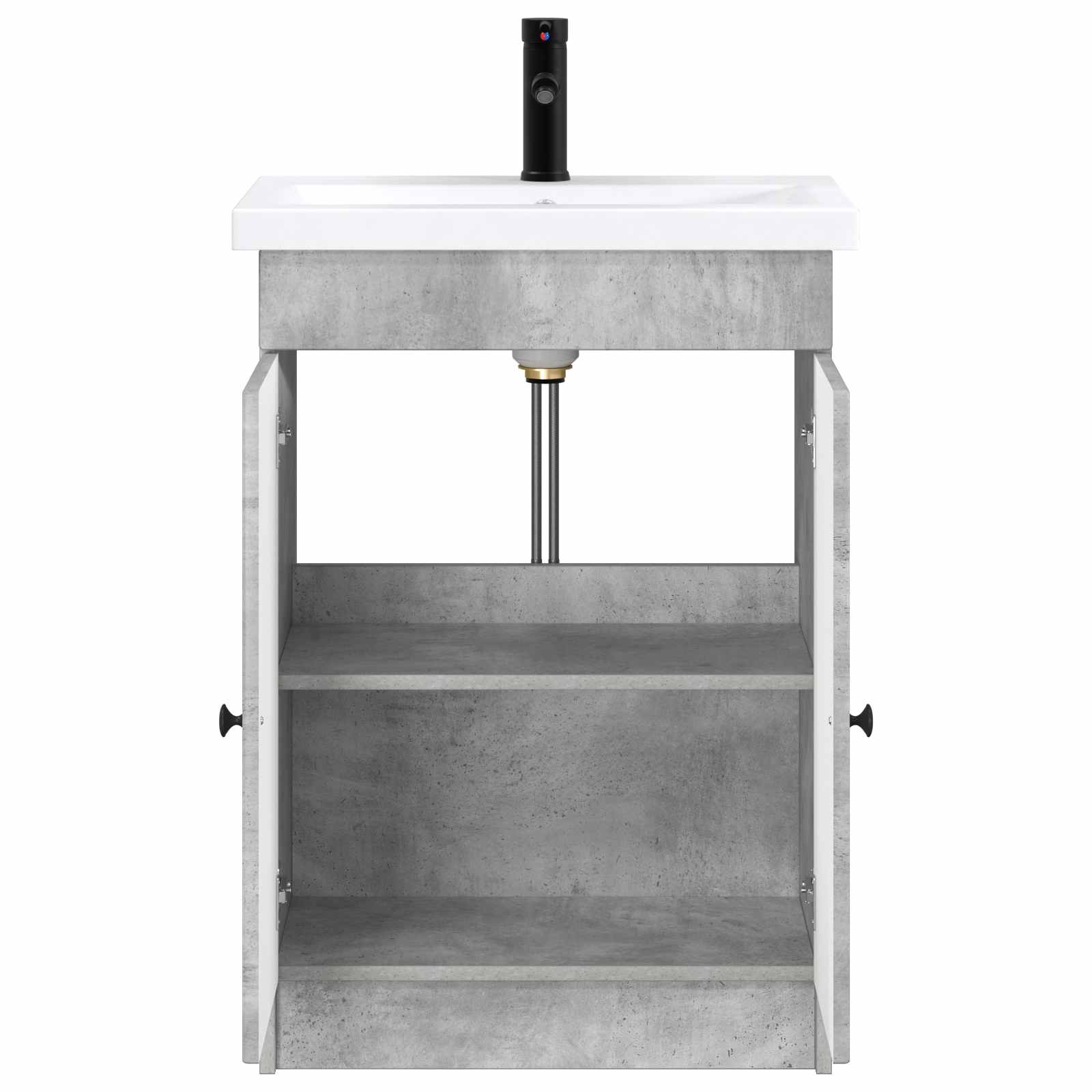 vidaXL Bathroom Furniture Set Concrete Grey 78.5 x 37.5 x 81 cm 3