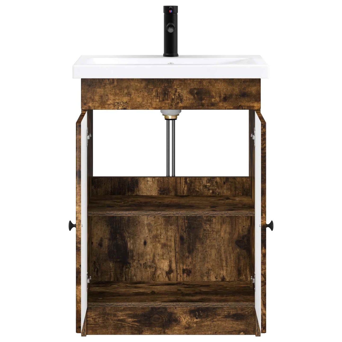 vidaXL Bathroom Furniture Set Smoked Oak 78.5 x 37.5 x 81 cm 3