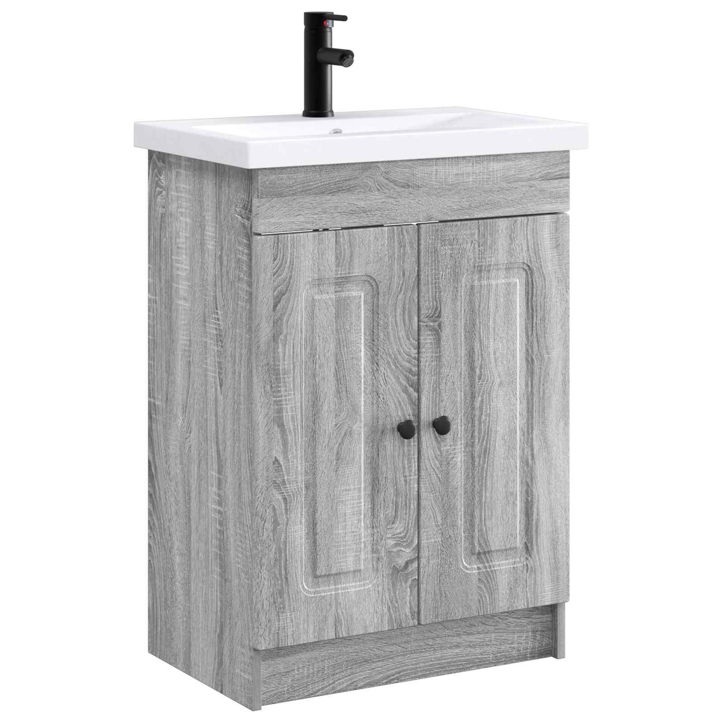 vidaXL Bathroom Furniture Set Grey Sonoma 78.5 x 37.5 x 81 cm 2
