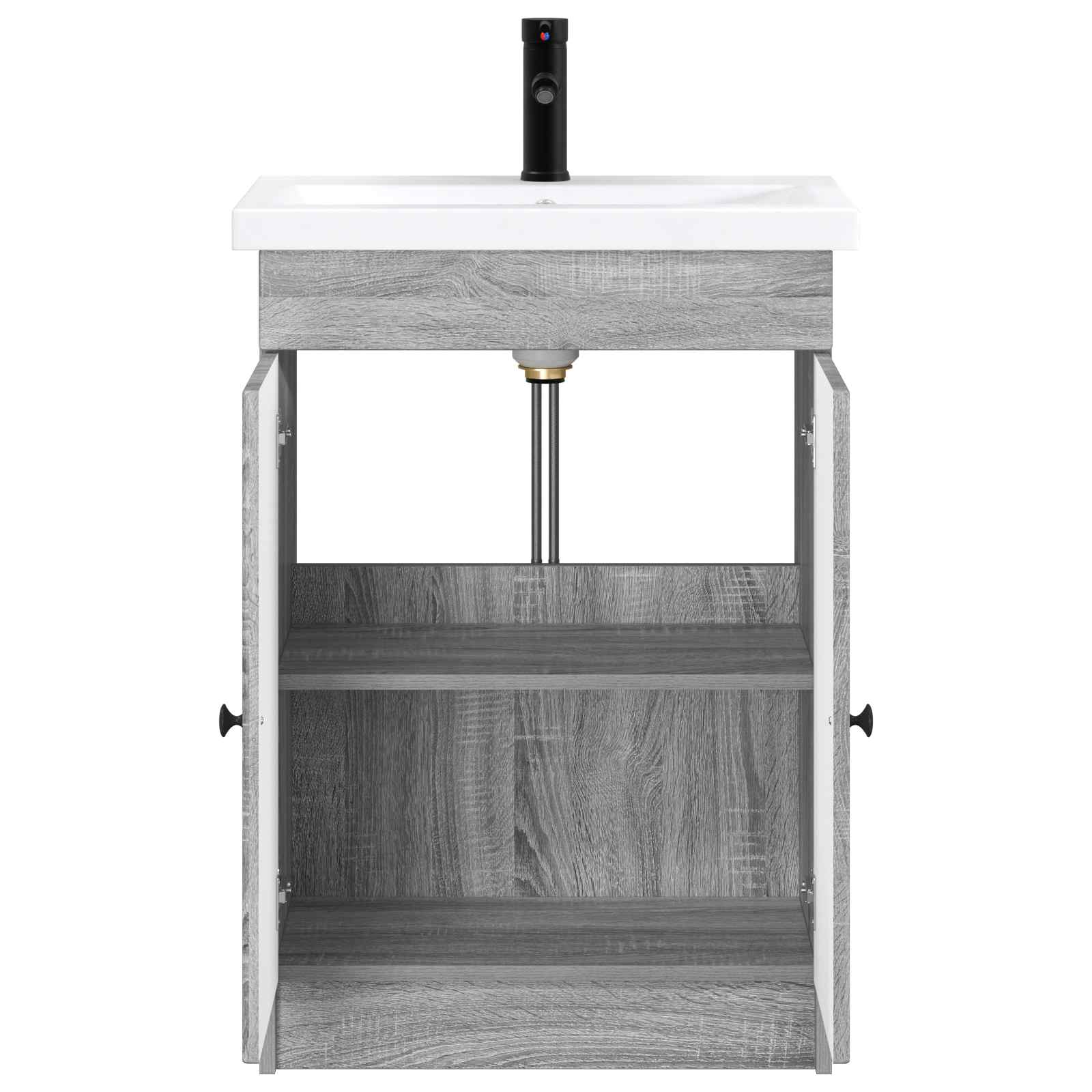 vidaXL Bathroom Furniture Set Grey Sonoma 78.5 x 37.5 x 81 cm 3