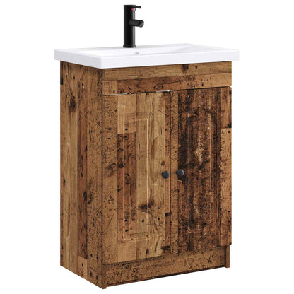 vidaXL Bathroom Furniture Set Old Wood 78.5 x 37.5 x 81 cm 2