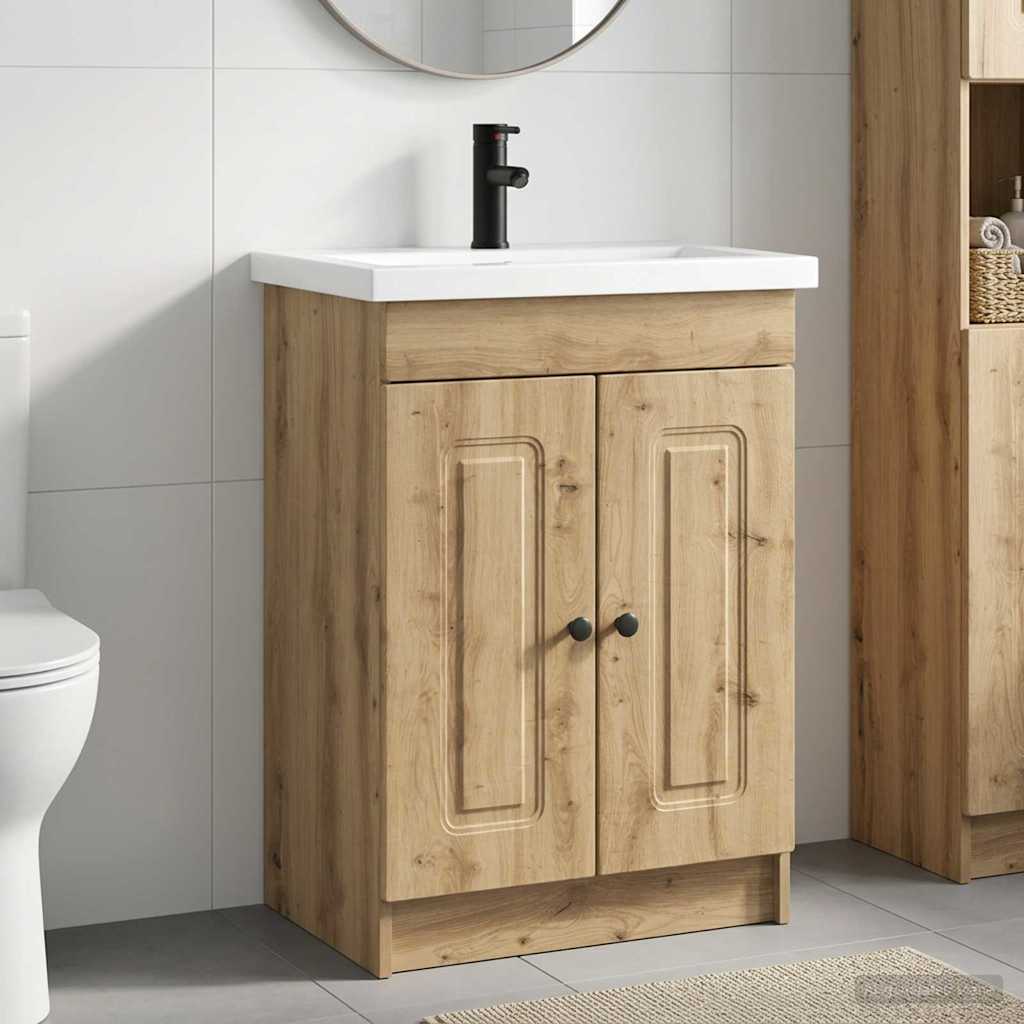 vidaXL Bathroom Furniture Set Artisan Oak 78.5 x 37.5 x 81 cm 1