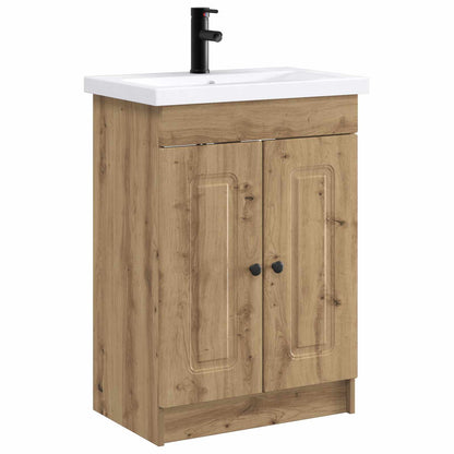 vidaXL Bathroom Furniture Set Artisan Oak 78.5 x 37.5 x 81 cm 2