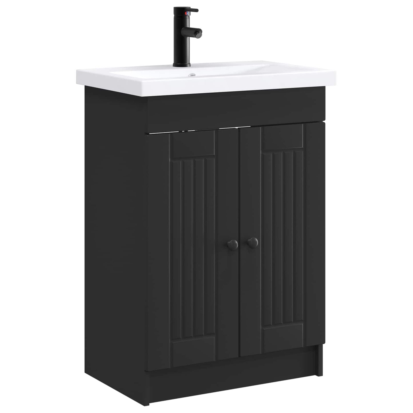 vidaXL Bathroom Furniture Set Black 78.5 x 37.5 x 81 cm 2