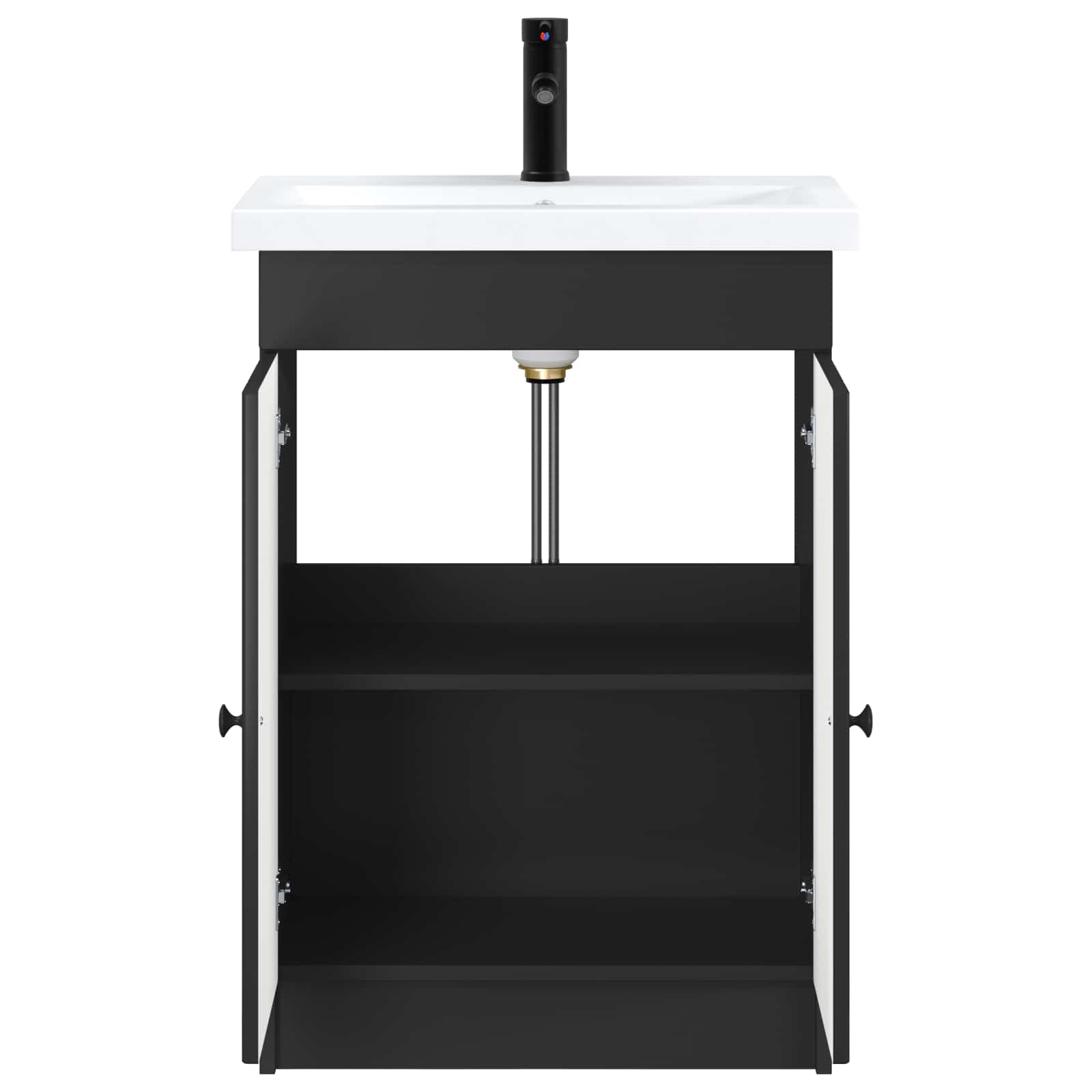 vidaXL Bathroom Furniture Set Black 78.5 x 37.5 x 81 cm 3