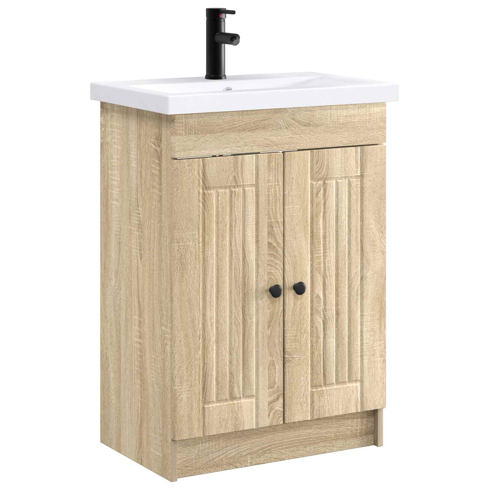 vidaXL Bathroom Furniture Set Sonoma Oak 78.5 x 37.5 x 81 cm 2
