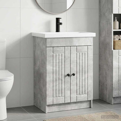vidaXL Bathroom Furniture Set Concrete Grey 78.5 x 37.5 x 81 cm 1