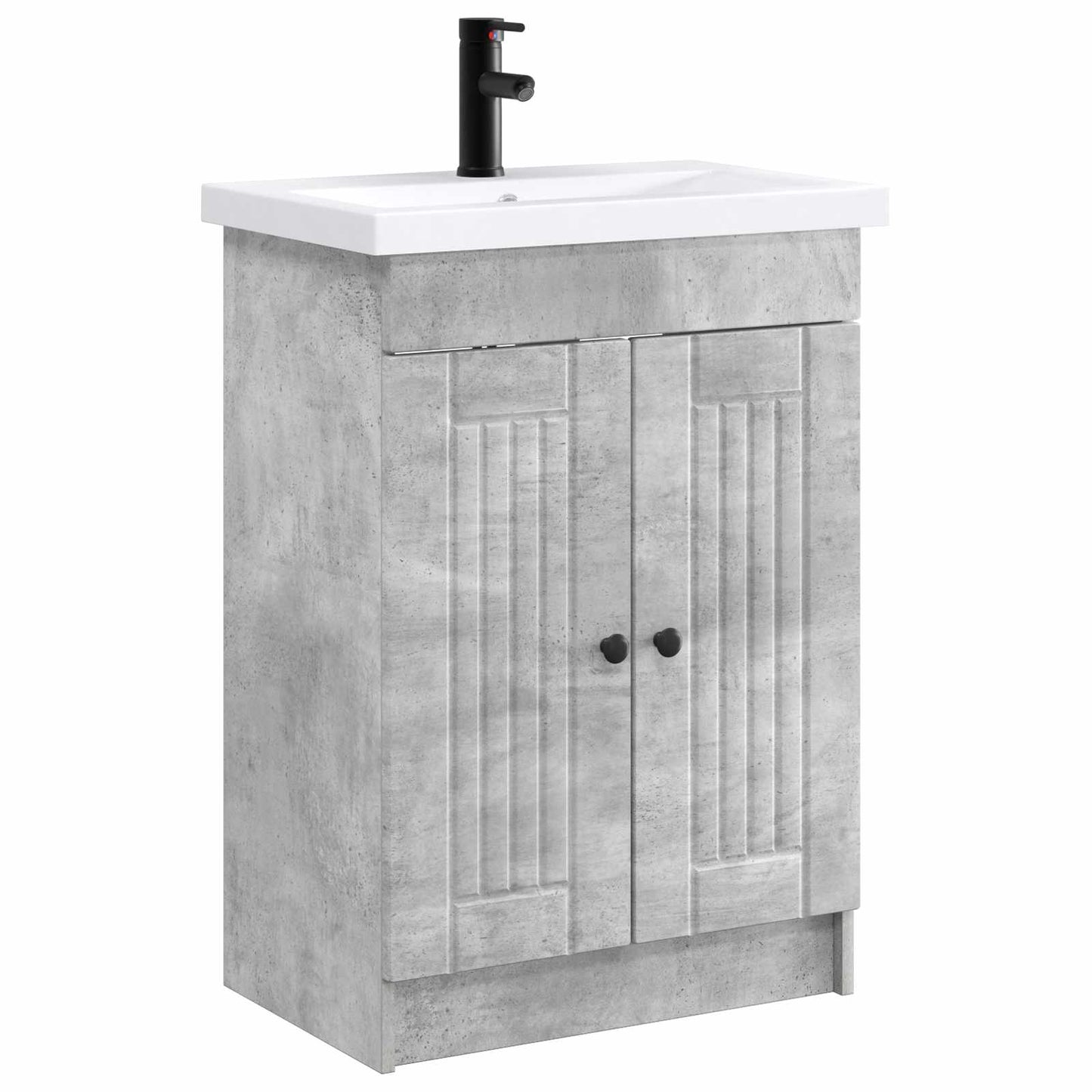 vidaXL Bathroom Furniture Set Concrete Grey 78.5 x 37.5 x 81 cm 2