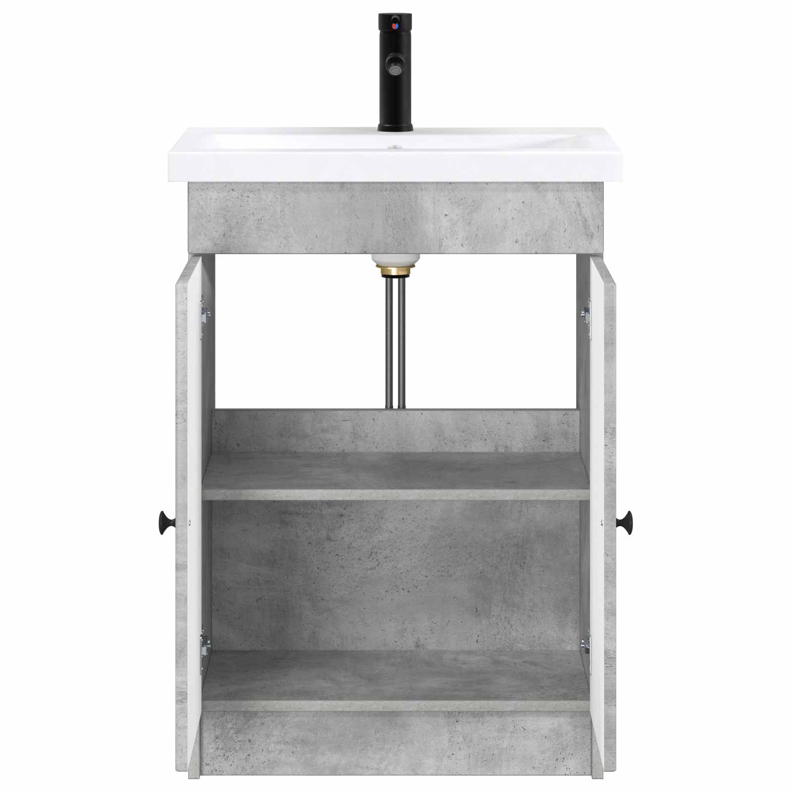 vidaXL Bathroom Furniture Set Concrete Grey 78.5 x 37.5 x 81 cm 3