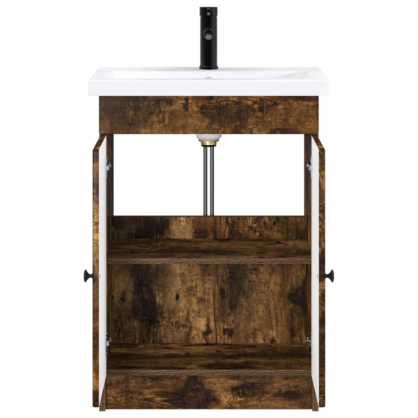 vidaXL Bathroom Furniture Set Smoked Oak 78.5 x 37.5 x 81 cm 3