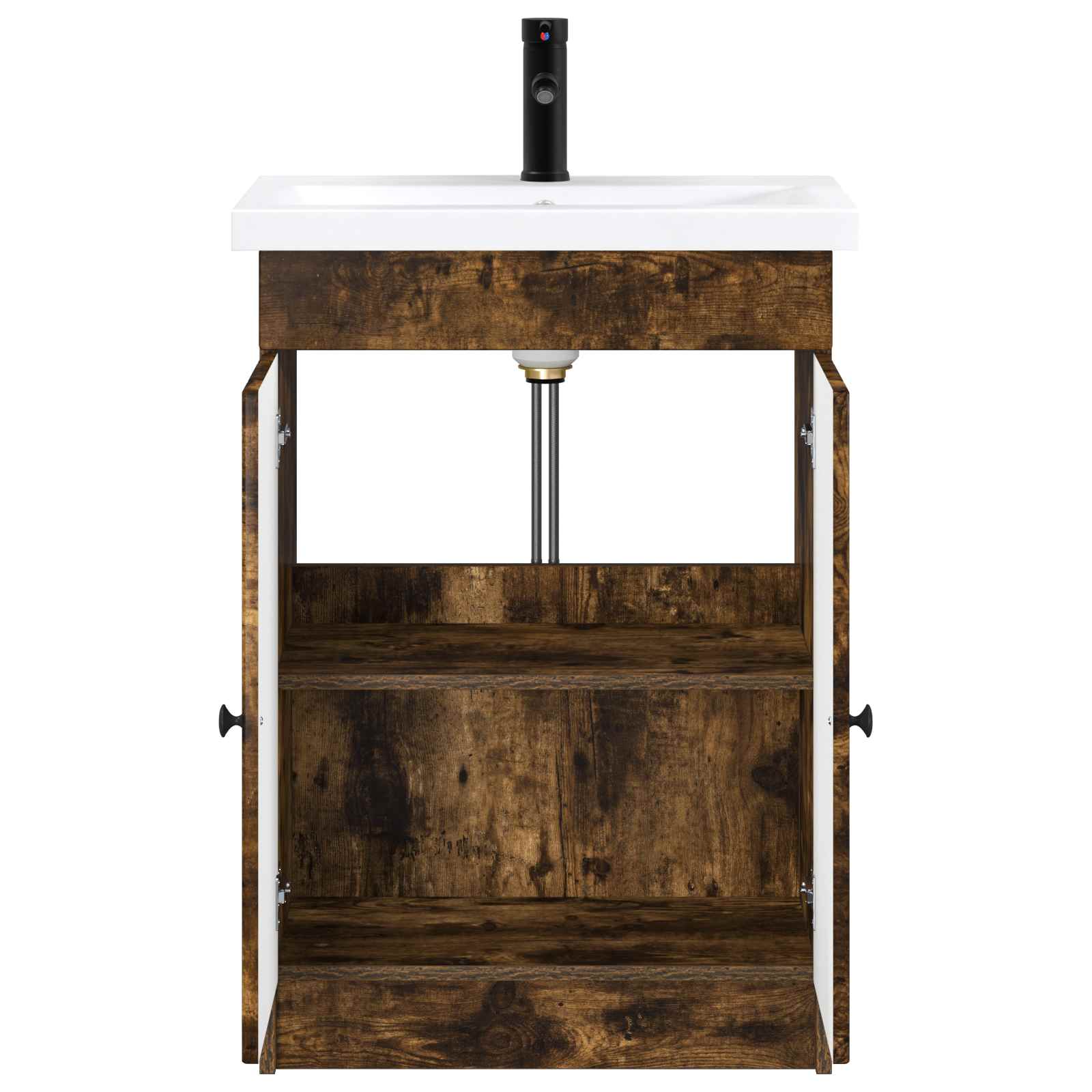 vidaXL Bathroom Furniture Set Smoked Oak 78.5 x 37.5 x 81 cm 3
