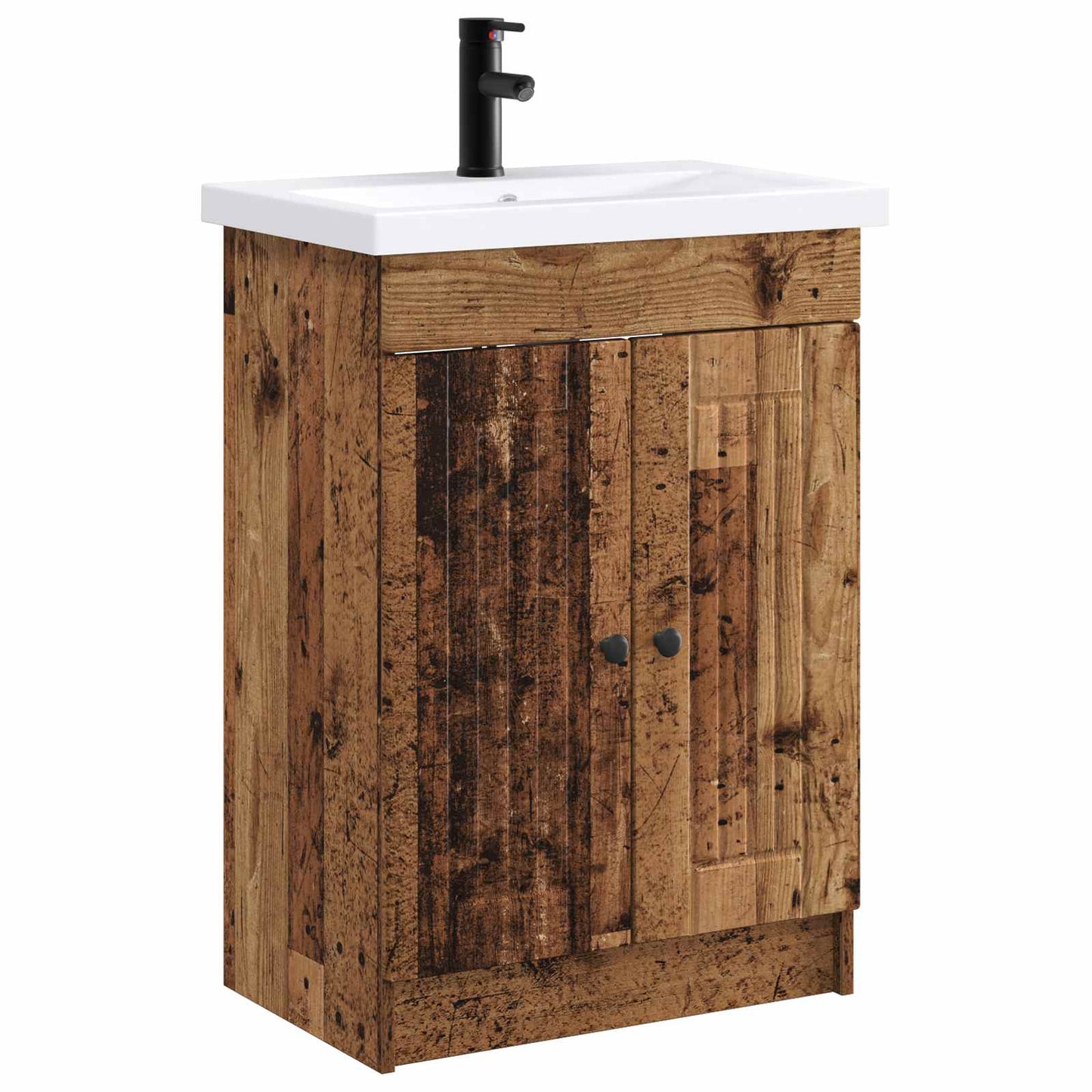 vidaXL Bathroom Furniture Set Old Wood 78.5 x 37.5 x 81 cm 2