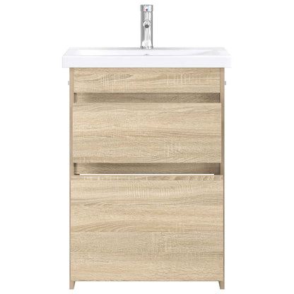 vidaXL Bathroom Furniture Set Sonoma Oak 61 x 40 x 84.5 cm 3