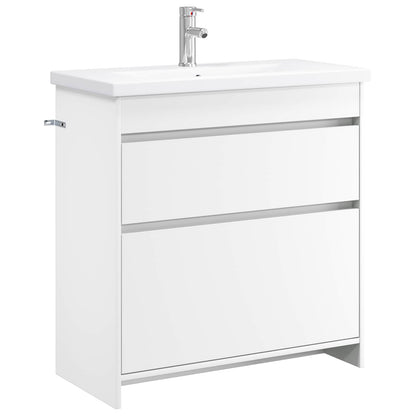 vidaXL Bathroom Furniture Set White 81 x 40 x 84.5 cm Engineered Wood 2