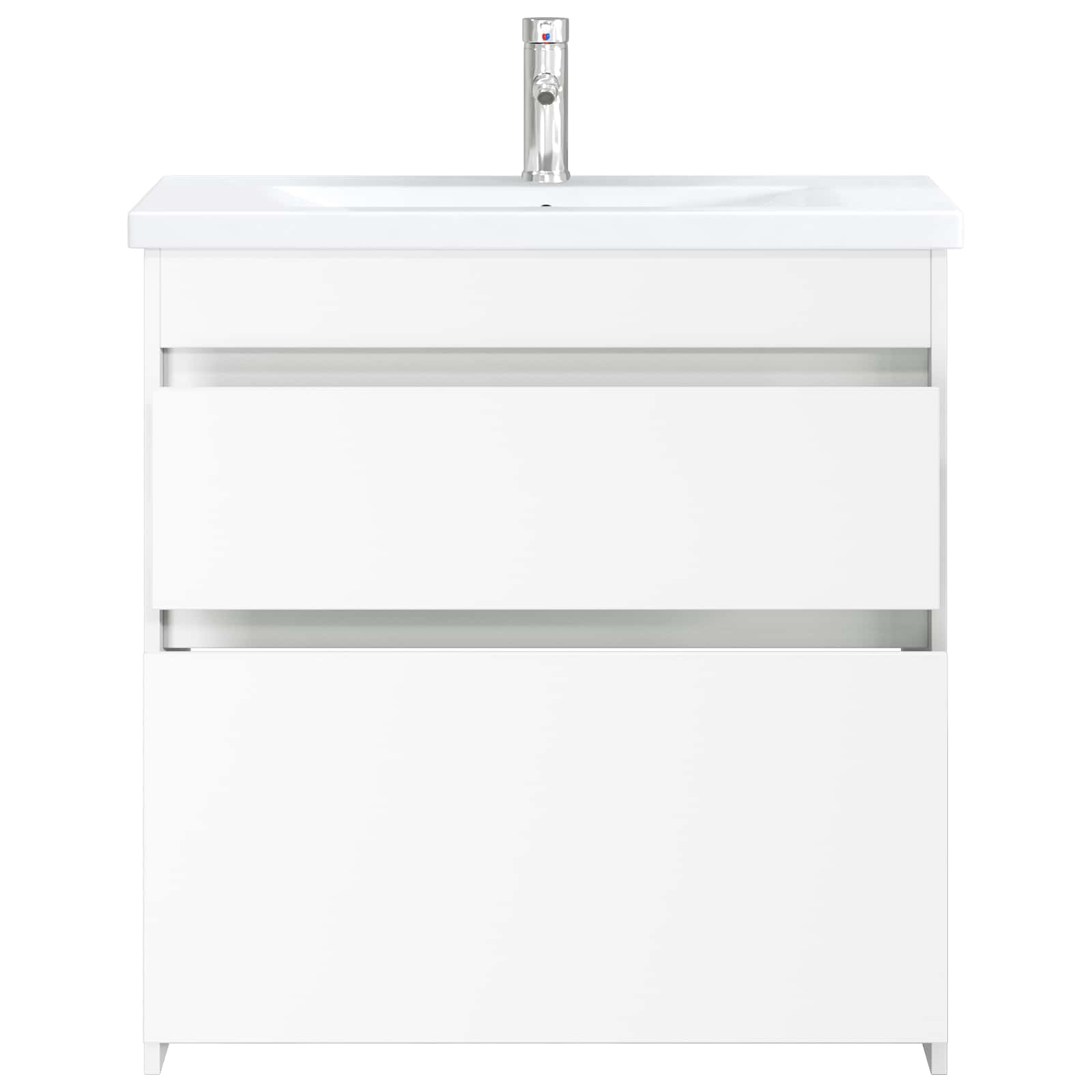 vidaXL Bathroom Furniture Set White 81 x 40 x 84.5 cm Engineered Wood 3