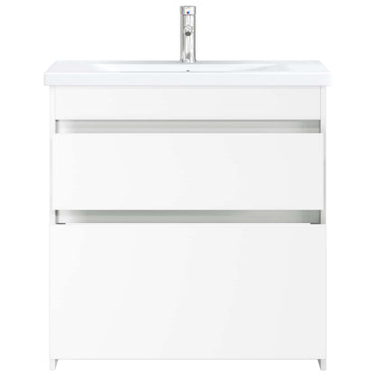 vidaXL Bathroom Furniture Set White 81 x 40 x 84.5 cm Engineered Wood 3