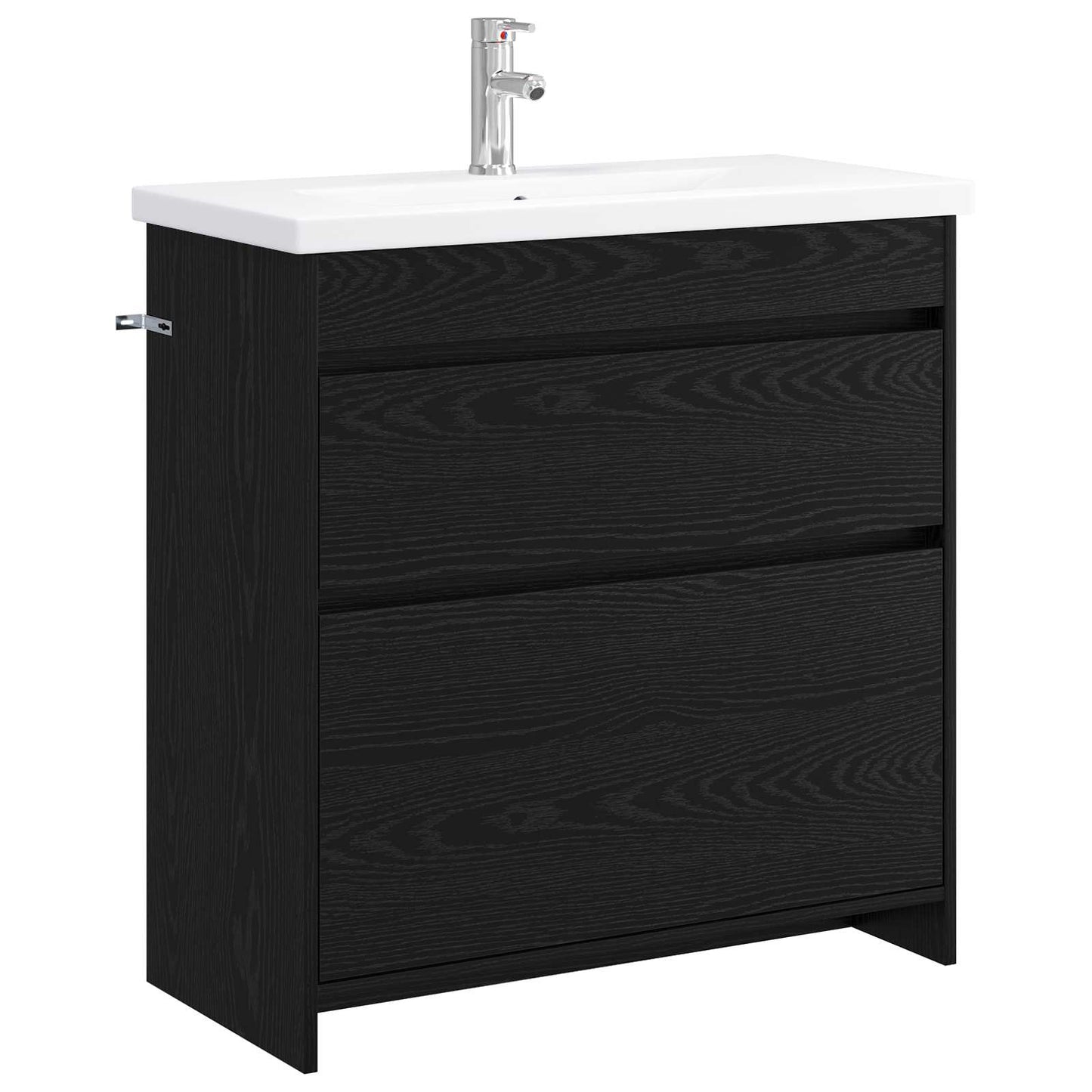 vidaXL Bathroom Furniture Set Black Oak 81 x 40 x 84.5 cm 2