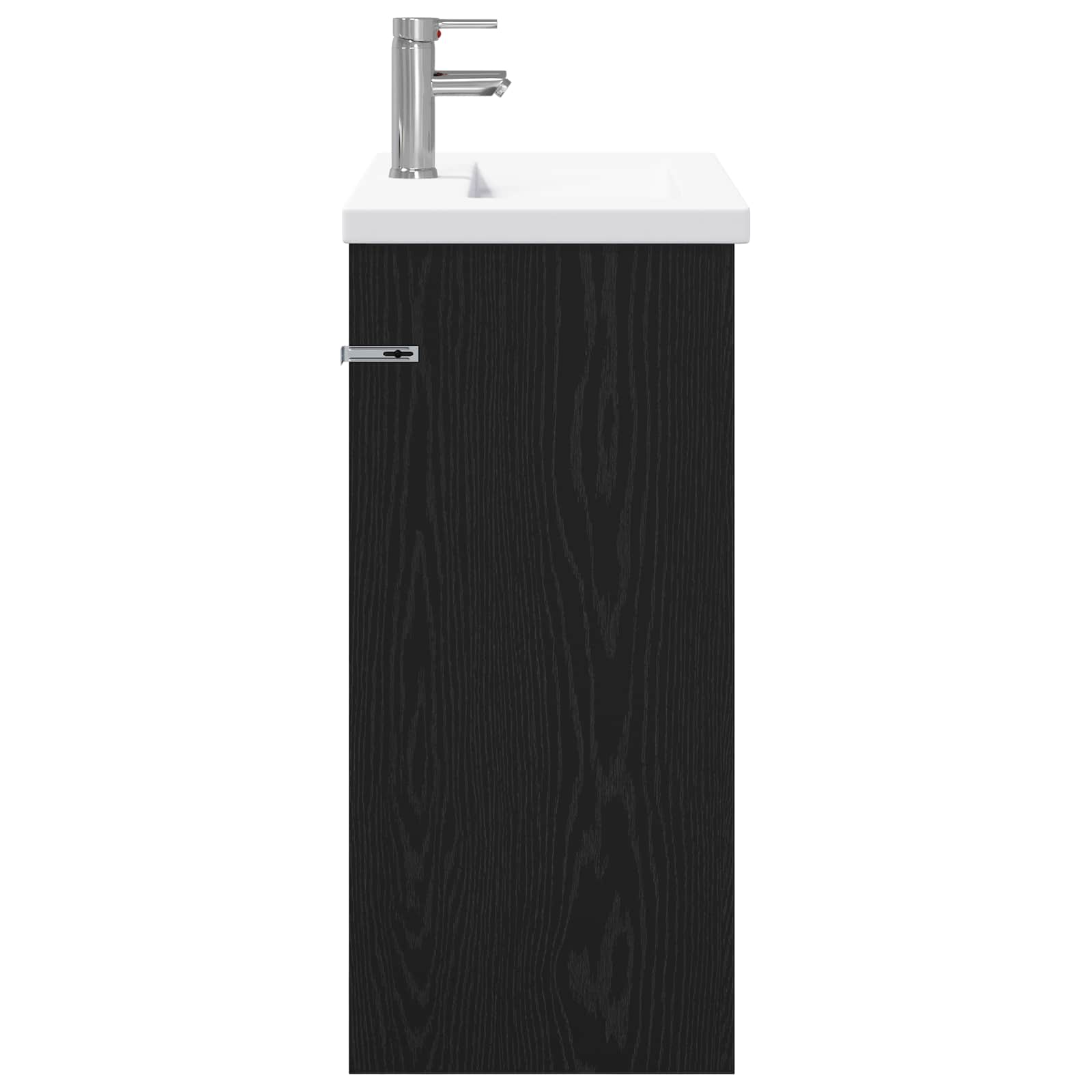 vidaXL Bathroom Furniture Set Black Oak 81 x 40 x 84.5 cm 6