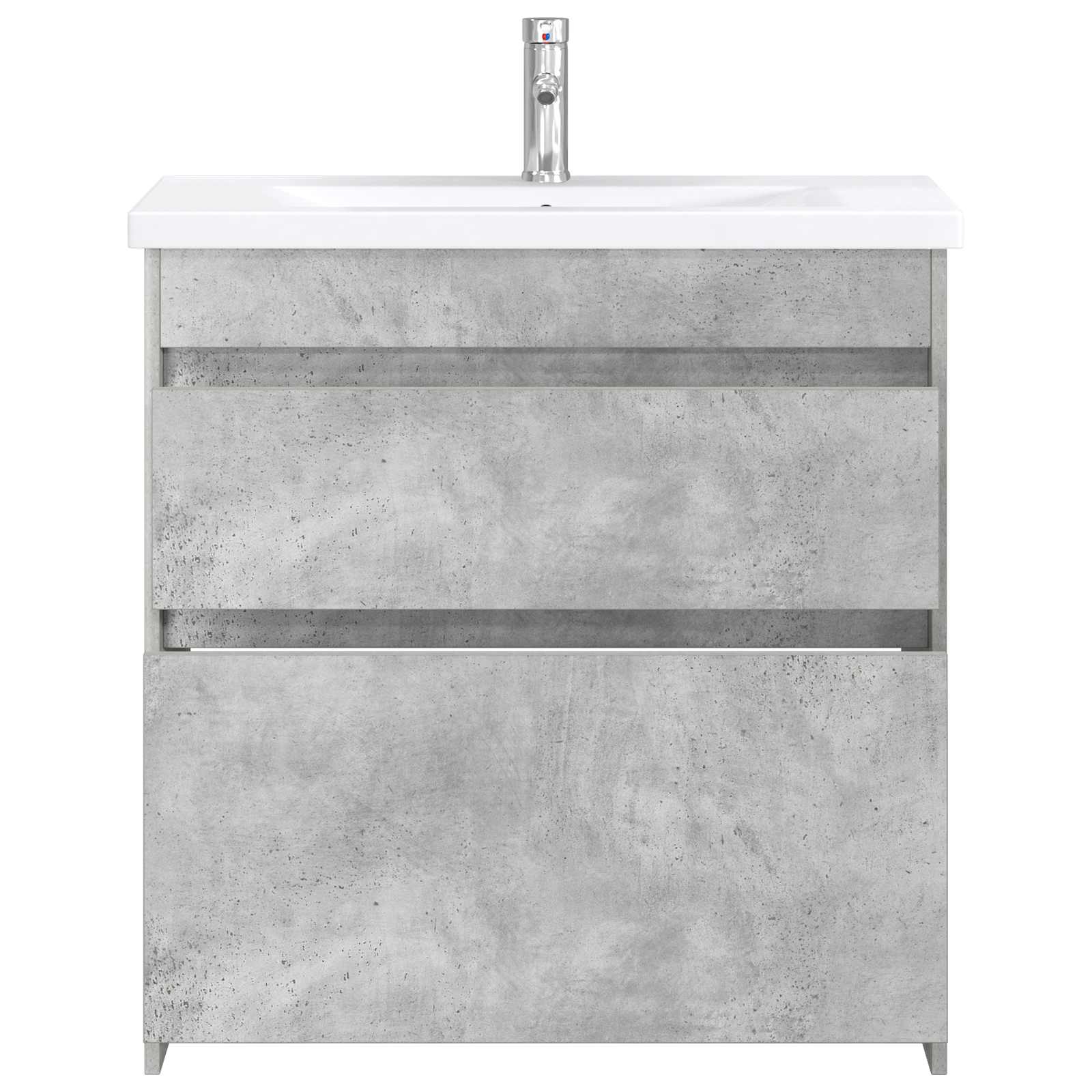 vidaXL Bathroom Furniture Set Concrete Grey 81 x 40 x 84.5 cm 3