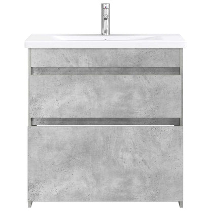 vidaXL Bathroom Furniture Set Concrete Grey 81 x 40 x 84.5 cm 3