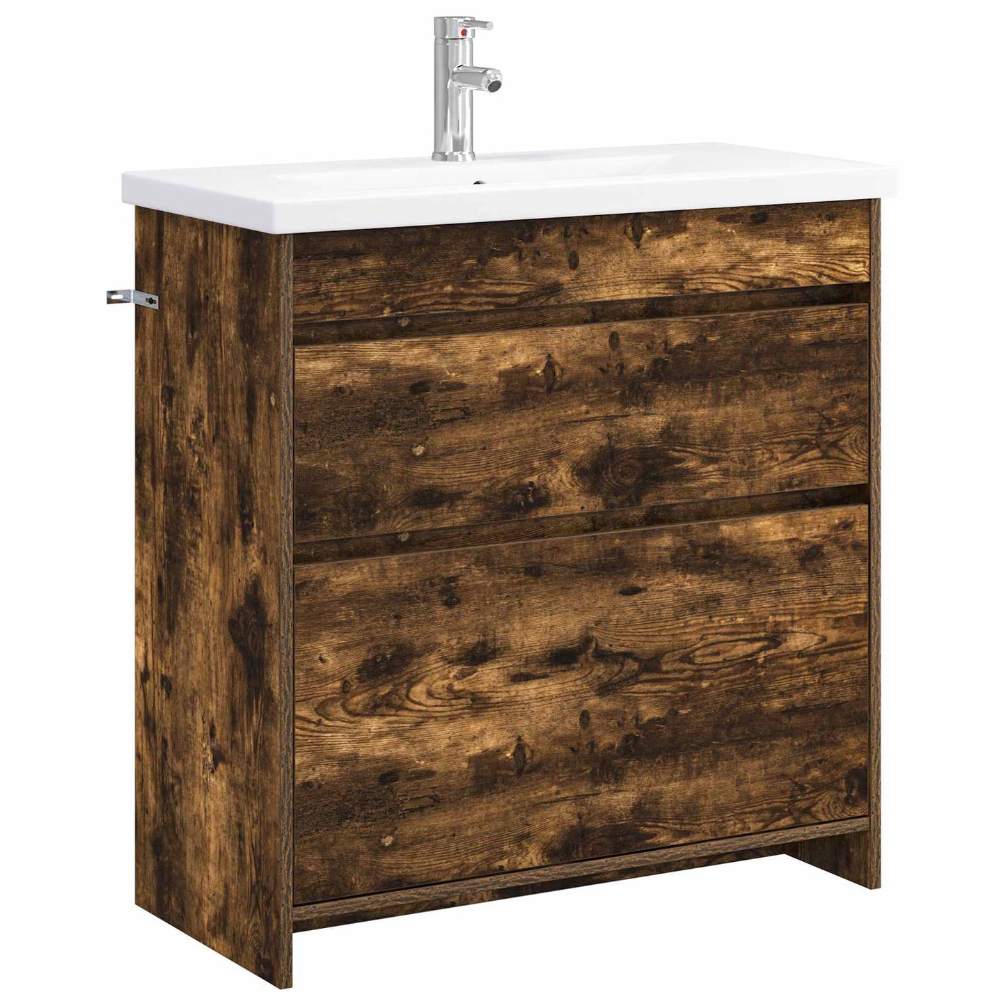 vidaXL Bathroom Furniture Set Smoked Oak 81 x 40 x 84.5 cm 2