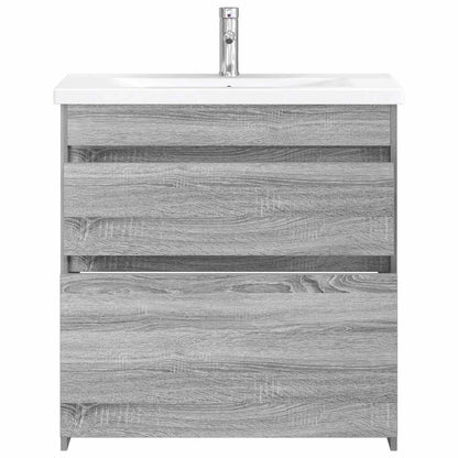 vidaXL Bathroom Furniture Set Grey Sonoma 81 x 40 x 84.5 cm 3