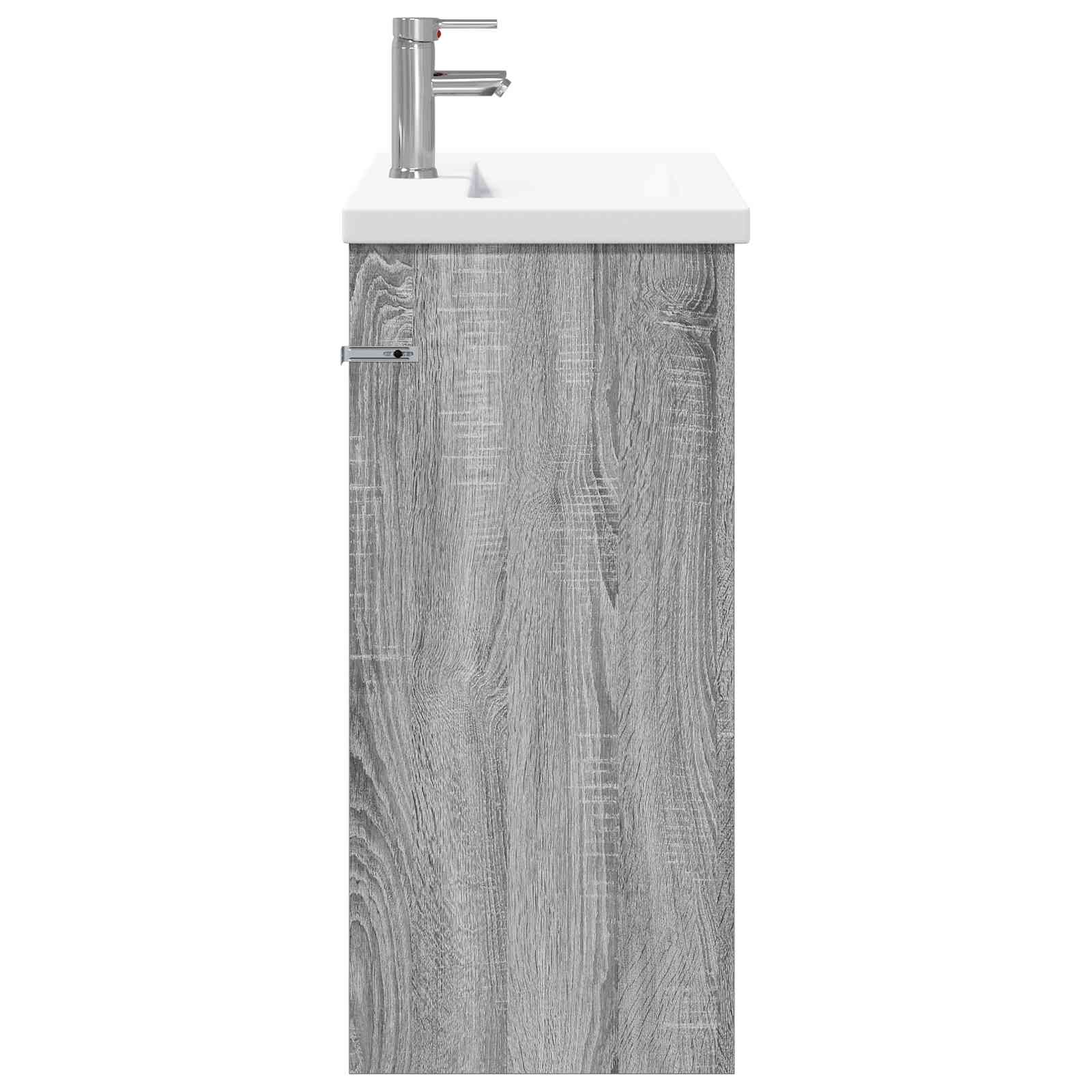 vidaXL Bathroom Furniture Set Grey Sonoma 81 x 40 x 84.5 cm 6