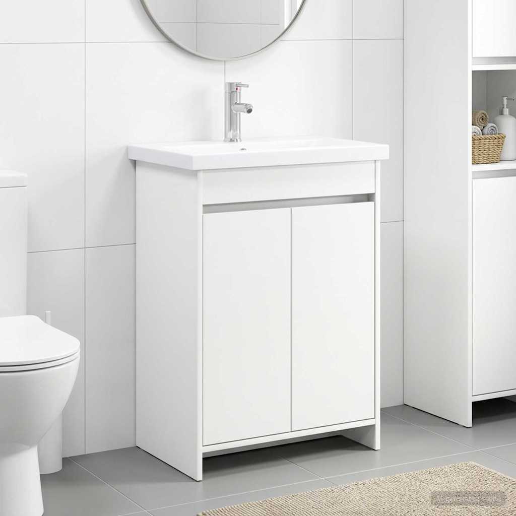 vidaXL Bathroom Furniture Set White 81 x 40 x 84.5 cm Engineered Wood 1