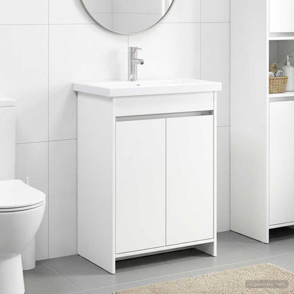 vidaXL Bathroom Furniture Set White 81 x 40 x 84.5 cm Engineered Wood 1