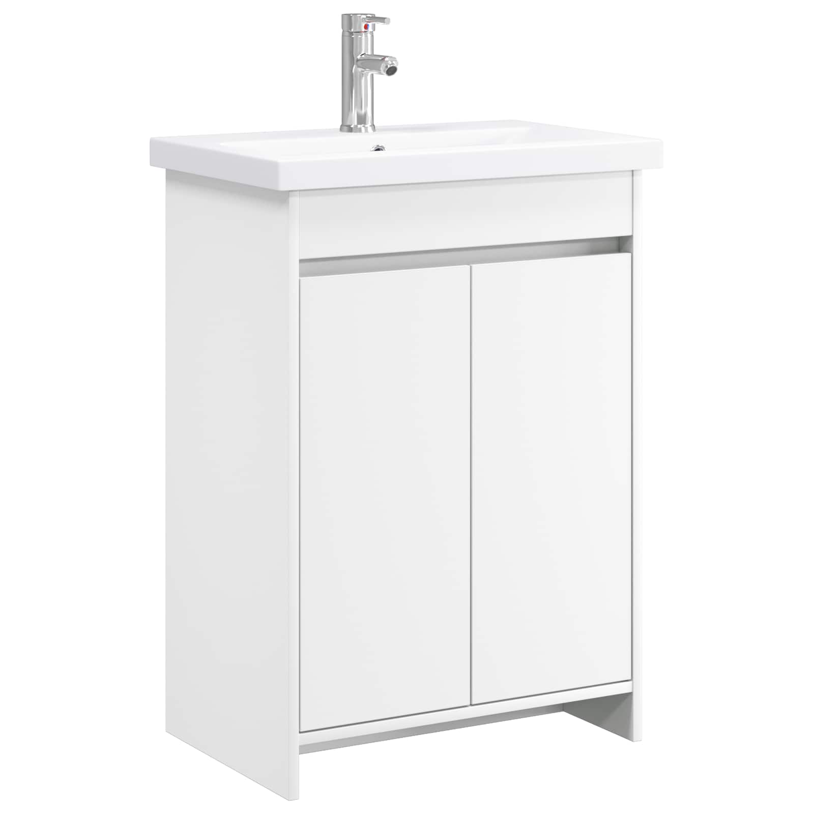 vidaXL Bathroom Furniture Set White 81 x 40 x 84.5 cm Engineered Wood 2