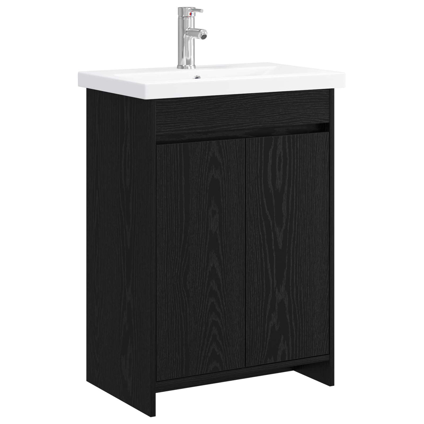 vidaXL Bathroom Furniture Set Black Oak 81 x 40 x 84.5 cm 2