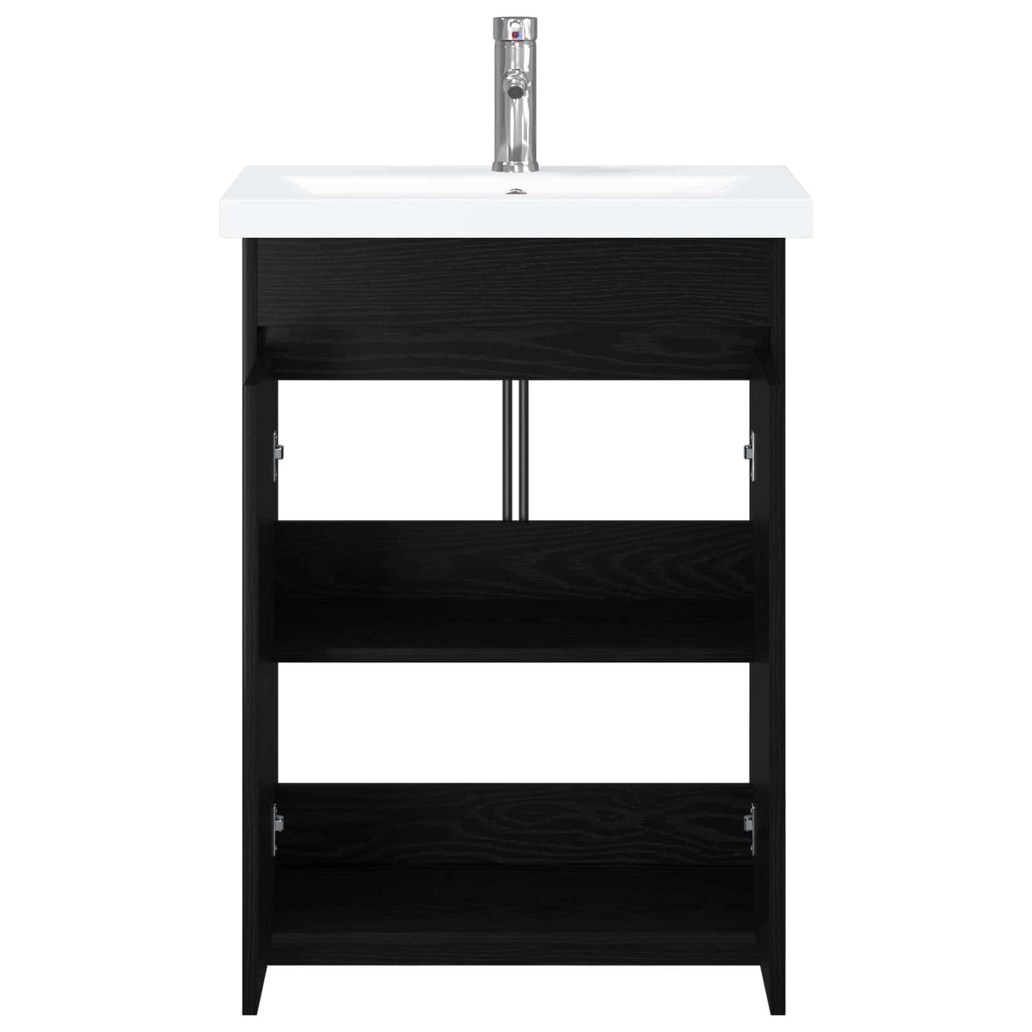vidaXL Bathroom Furniture Set Black Oak 81 x 40 x 84.5 cm 3