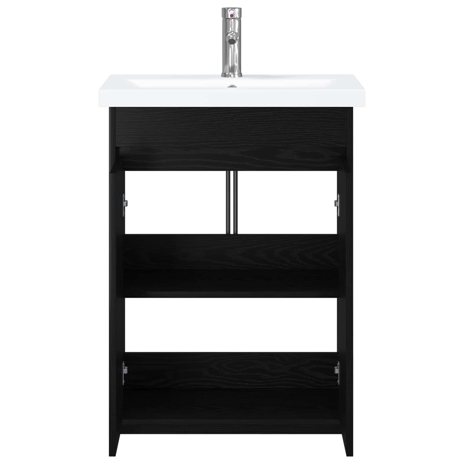 vidaXL Bathroom Furniture Set Black Oak 81 x 40 x 84.5 cm 3