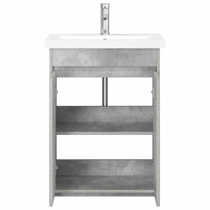 vidaXL Bathroom Furniture Set Concrete Grey 81 x 40 x 84.5 cm 3