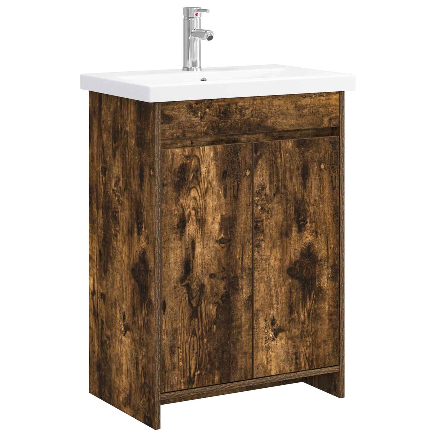 vidaXL Bathroom Furniture Set Smoked Oak 81 x 40 x 84.5 cm 2