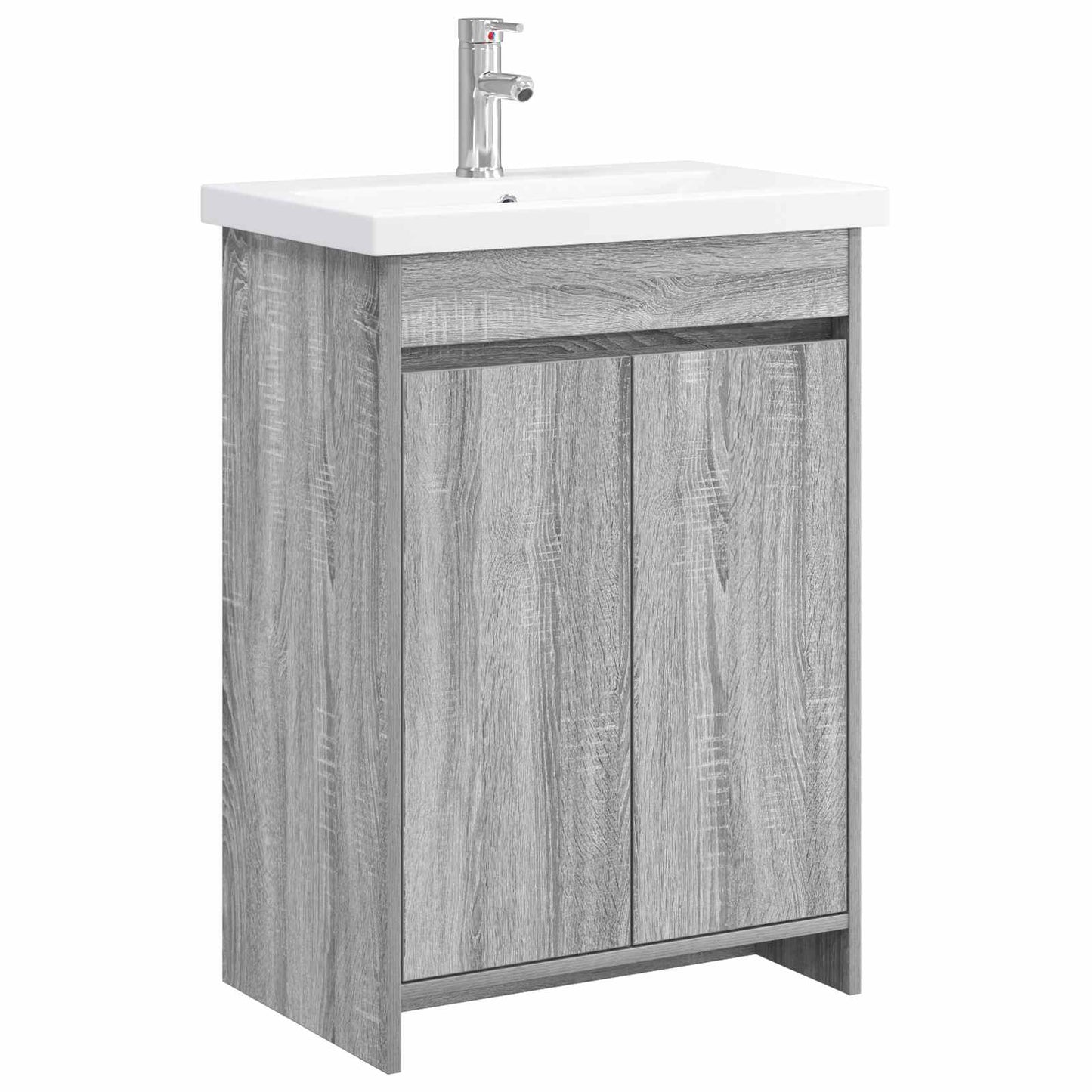 vidaXL Bathroom Furniture Set Grey Sonoma 81 x 40 x 84.5 cm 2