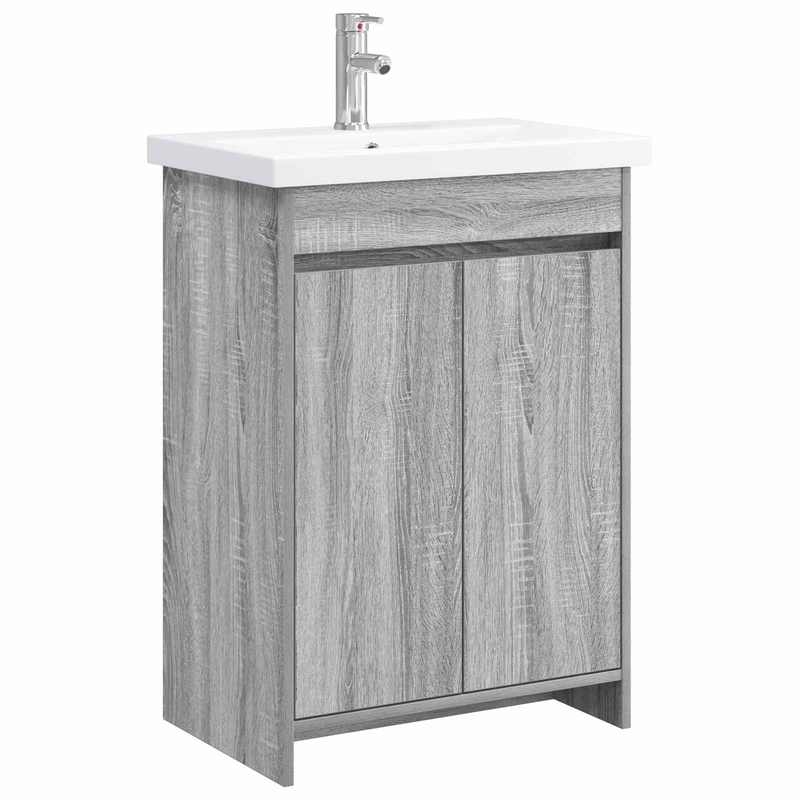 vidaXL Bathroom Furniture Set Grey Sonoma 81 x 40 x 84.5 cm 2