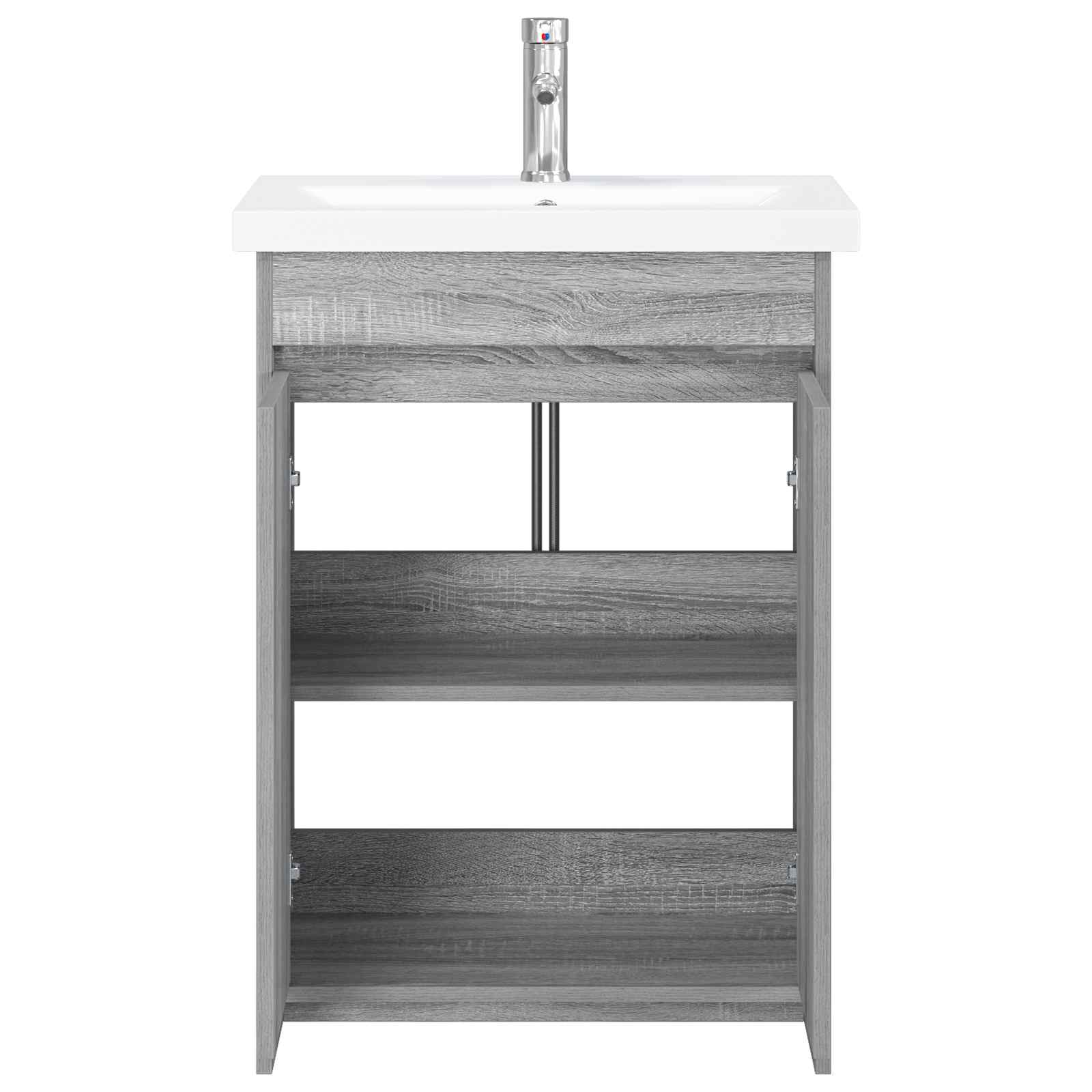 vidaXL Bathroom Furniture Set Grey Sonoma 81 x 40 x 84.5 cm 3