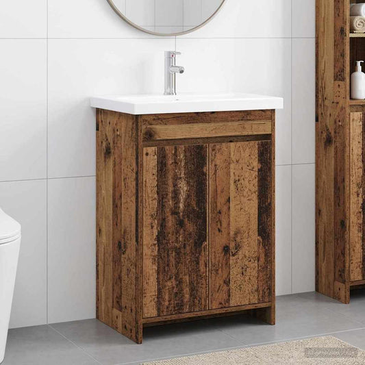 vidaXL Bathroom Furniture Set Old Wood 81 x 40 x 84.5 cm 1