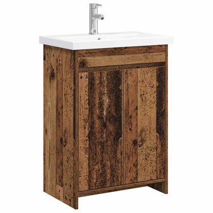 vidaXL Bathroom Furniture Set Old Wood 81 x 40 x 84.5 cm 2