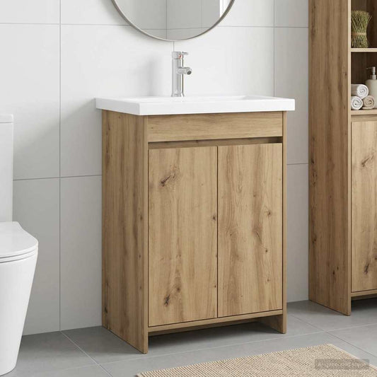 vidaXL Bathroom Furniture Set Artisan Oak 81 x 40 x 84.5 cm 1